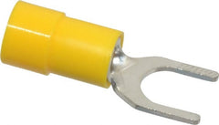 Thomas & Betts - 1/4 Inch Stud, 12 to 10 AWG, Partially Insulated, Crimp, Standard Fork Terminal - Top Tool & Supply