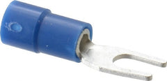 Thomas & Betts - #6 Stud, 16 to 14 AWG Compatible, Partially Insulated, Crimp Connection, Standard Fork Terminal - Top Tool & Supply