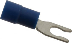 Thomas & Betts - #6 Stud, 16 to 14 AWG Compatible, Partially Insulated, Crimp Connection, Locking Fork Terminal - Top Tool & Supply