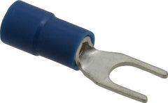 Thomas & Betts - #8 Stud, 16 to 14 AWG Compatible, Partially Insulated, Crimp Connection, Standard Fork Terminal - Top Tool & Supply