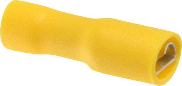 Thomas & Betts - 12 to 10 AWG, Vinyl, Fully Insulated, Female Wire Disconnect - 1/4 Inch Wide Tab, Yellow, RoHS Compliant, UL 94 V-0 - Top Tool & Supply