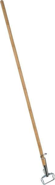 PRO-SOURCE - 60" Standard Wood Quick Connect Mop Handle - Metal Connector, Use with Wet Mops - Top Tool & Supply