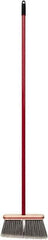 Harper Brush - 52" OAL Synthetic Bristle Straight Cut Broom - 48" Long Metal Handle, 4" Bristle Length, 9" Wide, Water Resistance - Top Tool & Supply