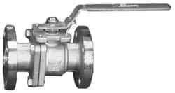 Sharpe Valves - 4" Pipe, Full Port, Carbon Steel Fire Safe Ball Valve - 2 Piece, Inline - One Way Flow, Flanged x Flanged Ends, Lever Handle, 725 WOG, 150 WSP - Top Tool & Supply