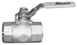 Sharpe Valves - 1-1/4" Pipe, Standard Port, Carbon Steel Steam Service Ball Valve - 1 Piece, Inline - One Way Flow, FNPT x FNPT Ends, Locking Lever Handle, 1,500 WOG, 250 WSP - Top Tool & Supply