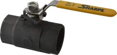 Sharpe Valves - 2" Pipe, Standard Port, Carbon Steel Steam Service Ball Valve - 1 Piece, Inline - One Way Flow, FNPT x FNPT Ends, Locking Lever Handle, 1,500 WOG, 250 WSP - Top Tool & Supply