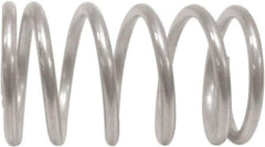 Associated Spring Raymond - 10.8mm OD, 0.8mm Wire, 45.5mm Free Length, Compression Spring - 2.33 Lb Spring Rating, 12.85 N Max Work Load, Stainless Steel - Top Tool & Supply