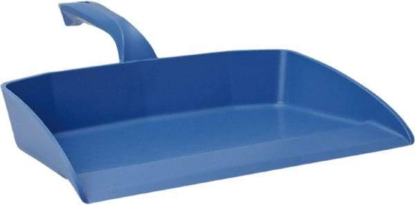 Vikan - 12-1/2" Wide Handheld Dustpan - Plastic Body, 4-1/2" Handle, Blue - Top Tool & Supply