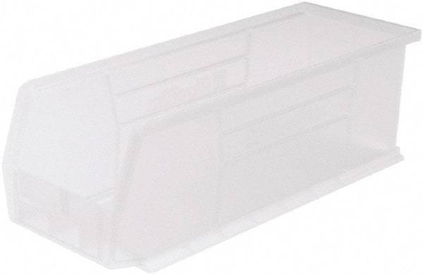 Akro-Mils - 50 Lb. Load Capacity, 14-3/4" Deep, Clear Polymer Hopper Stacking Bin - 5" High x 5-1/2" Wide x 14-3/4" Long - Top Tool & Supply