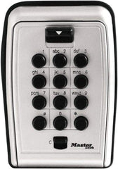 Master Lock - 3-1/8" Wide x 4.6" Overall Height, Push Button Combination, Wall Mount Key Safe - Zinc Finish - Top Tool & Supply