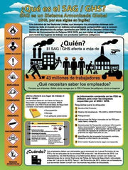 NMC - GHS General Safety & Accident Prevention Training Kit - Spanish, 18" Wide x 24" High, Blue Background - Top Tool & Supply