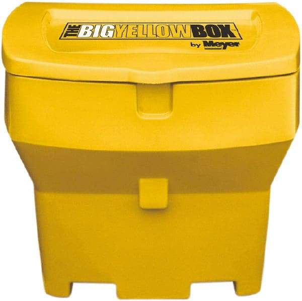 Meyer Products - 600 Lb Load Capacity Yellow Polymer Cargo Box - Stacking, 32" Long x 23" Wide x 20" High, Lid Included - Top Tool & Supply