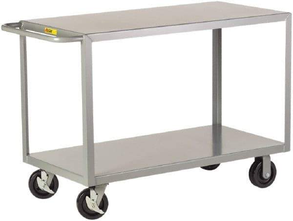 Little Giant - 3,600 Lb Capacity, 30" Wide x 65-1/2" Long x 36" High Shelf Cart - 2 Shelf, Steel - Top Tool & Supply