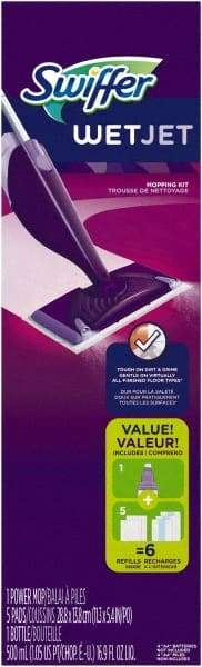 Swiffer - Purple & Silver Mopping Kit - 11" Long x 5" Wide Head, 46" Long Handle, Microfiber Head - Top Tool & Supply