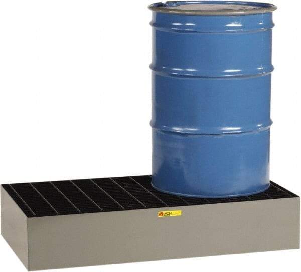 Little Giant - 66 Gal Sump, 3,000 Lb Capacity, 2 Drum, Steel Spill Deck or Pallet - 25" Long x 51" Wide x 12" High - Top Tool & Supply