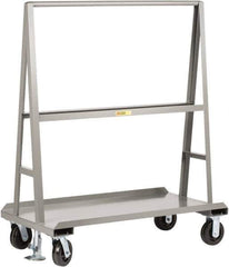 Little Giant - 2,000 Lb Capacity Steel A-Frame Truck - Steel Deck, 36" OAW, Phenolic Casters - Top Tool & Supply