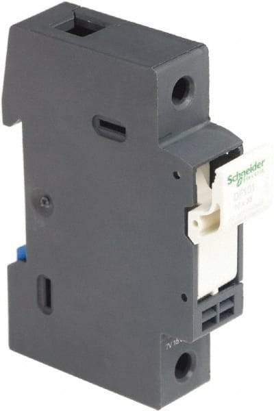 Schneider Electric - 1 Pole, 600 Volt, 32 Amp, DIN Rail Mount Fuse Holder - Compatible with 38mm Long x 17mm Wide and 10mm Diameter Fuse - Top Tool & Supply