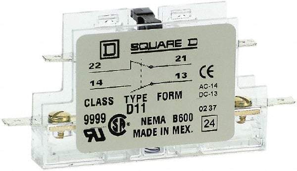 Square D - 5 Amp, Contactor Auxiliary Contact Kit - Top Tool & Supply