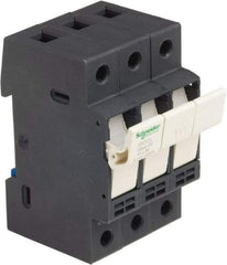 Schneider Electric - 3 Pole, 600 Volt, 30 Amp, DIN Rail Mount Fuse Holder - Compatible with CC Class, 52mm Wide Fuse - Top Tool & Supply