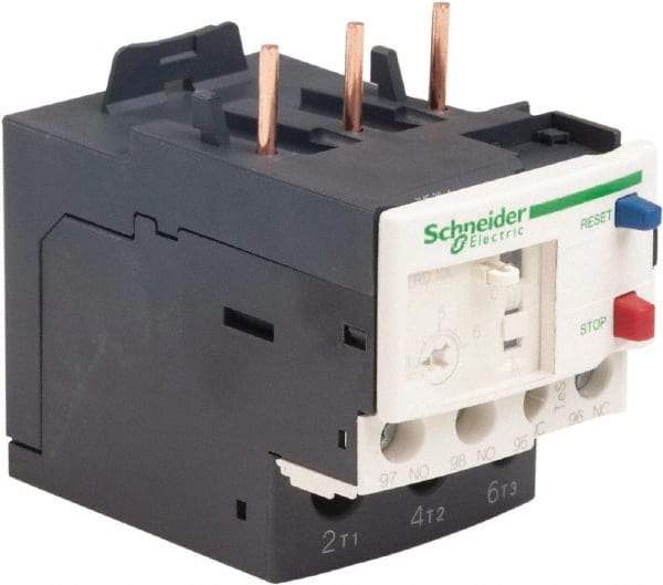 Schneider Electric - 3 Pole, NEMA Size 00-1, 4 to 6 Amp, 690 VAC, Thermal NEMA Overload Relay - Trip Class 20, For Use with LC1D09, LC1D12, LC1D18, LC1D25, LC1D32 and LC1D38 - Top Tool & Supply