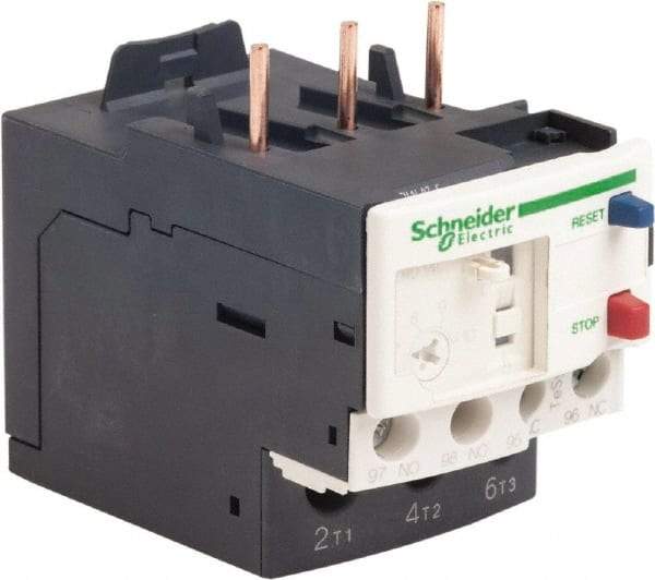 Schneider Electric - 3 Pole, NEMA Size 00-1, 7 to 10 Amp, 690 VAC, Thermal NEMA Overload Relay - Trip Class 20, For Use with LC1D09, LC1D12, LC1D18, LC1D25, LC1D32 and LC1D38 - Top Tool & Supply