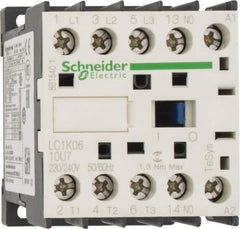 Schneider Electric - 3 Pole, 230 to 240 Coil VAC at 50/60 Hz, 6 Amp at 440 VAC, Nonreversible IEC Contactor - BS 5424, CSA, IEC 60947, NF C 63-110, RoHS Compliant, UL Listed, VDE 0660 - Top Tool & Supply