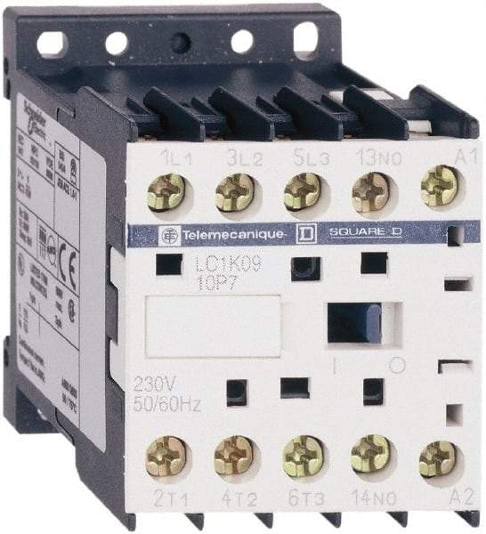 Schneider Electric - 3 Pole, 220 to 230 Coil VAC at 50/60 Hz, 6 Amp at 440 VAC, Nonreversible IEC Contactor - BS 5424, CSA, IEC 60947, NF C 63-110, RoHS Compliant, UL Listed, VDE 0660 - Top Tool & Supply