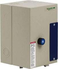 Schneider Electric - 3 Pole, 32 Amp, 120 Coil VAC, Nonreversible Enclosed IEC Motor Starter - 1 Phase Hp: 2 at 120 VAC, 5 at 240 VAC, 3 Phase Hp: 10 at 208 VAC, 10 at 230 VAC, 20 at 460 VAC, 25 at 575 VAC - Top Tool & Supply