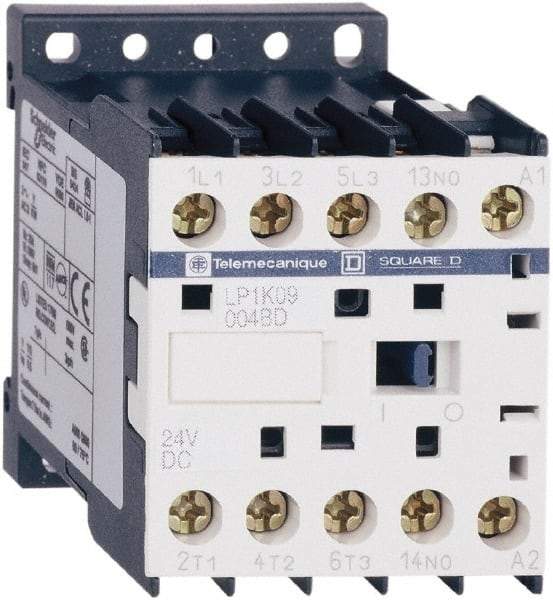 Schneider Electric - 4 Pole, 24 Coil VDC, 16 Amp at 690 VAC and 20 Amp at 440 VAC, Nonreversible IEC Contactor - BS 5424, CSA, IEC 60947, NF C 63-110, RoHS Compliant, UL Listed, VDE 0660 - Top Tool & Supply