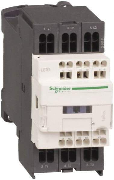 Schneider Electric - 3 Pole, 48 Coil VAC at 50/60 Hz, 12 Amp at 440 VAC and 16 Amp at 440 VAC, Nonreversible IEC Contactor - 1 Phase hp: 1 at 115 VAC, 2 at 230/240 VAC, 3 Phase hp: 10 at 575/600 VAC, 3 at 200/208 VAC, 3 at 230/240 VAC, 7.5 at 460/480 VAC - Top Tool & Supply