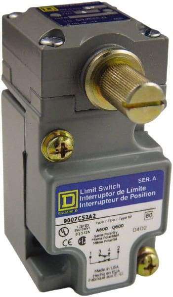 Square D - SPDT, NC/NO, 600 Volt, Screw Terminal, Roller Lever Actuator, General Purpose Limit Switch - Top Tool & Supply