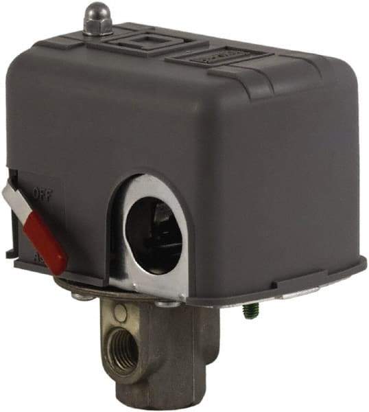 Square D - 1 and 3R NEMA Rated, 70 to 150 psi, Electromechanical Pressure and Level Switch - Fixed Pressure, 575 VAC, L1-T1, L2-T2 Terminal, For Use with Square D Pumptrol - Top Tool & Supply