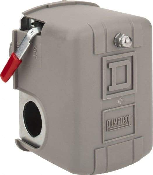 Square D - 1 and 3R NEMA Rated, 100 to 200 psi, Electromechanical Pressure and Level Switch - Fixed Pressure, 575 VAC, L1-T1, L2-T2 Terminal, For Use with Square D Pumptrol - Top Tool & Supply