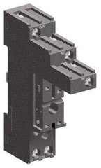 Schneider Electric - 250 VAC, 12 Amp, Flat Relay Socket - DIN Rail Mount, Panel Mount, IP20, Box Lug Separate Terminal - Top Tool & Supply