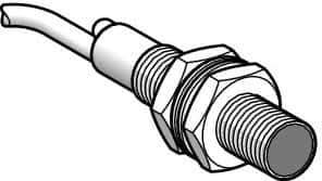 Telemecanique Sensors - Cable Connector, 0.3m Nominal Distance, Shock and Vibration Resistant, Diffused Photoelectric Sensor - 12 to 24 VDC, 1000 Hz, Brass, 48mm Long x 8mm Wide x 7 Inch High - Top Tool & Supply