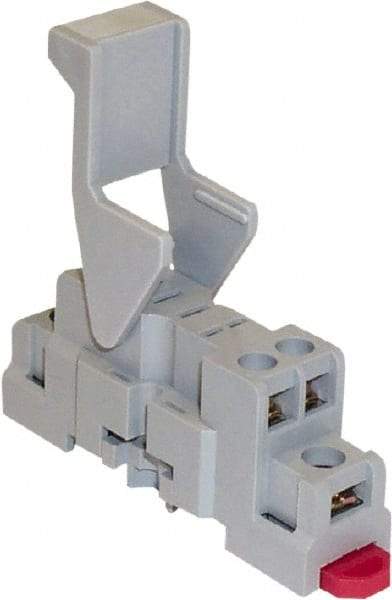 Square D - 5 Pins, 300 VAC, 15 Amp, Spade Relay Socket - DIN Rail Mount, Panel Mount, Screw Clamp Terminal - Top Tool & Supply