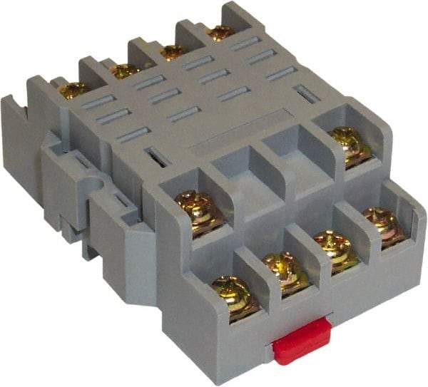 Square D - 14 Pins, 300 VAC, 10 Amp, Spade Relay Socket - DIN Rail Mount, Panel Mount, Screw Clamp Terminal - Top Tool & Supply