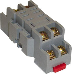 Square D - 8 Pins, 300 VAC, 10 Amp, Spade Relay Socket - DIN Rail Mount, Panel Mount, Screw Clamp Terminal - Top Tool & Supply