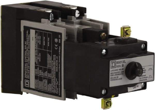 Square D - Electromechanical Screw Clamp General Purpose Relay - 10 Amp at 600 VAC, 2NO, 110 VAC at 50 Hz & 120 VAC at 60 Hz - Top Tool & Supply