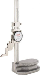 SPI - 6" Stainless Steel Dial Height Gage - 0.001" Graduation, Accurate to 0.001", Dial Display - Top Tool & Supply