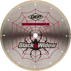 QEP - 10" Diam, 5/8" Arbor Hole Diam, Wet & Dry Cut Saw Blade - Diamond-Tipped, Smooth Action, Standard Round Arbor - Top Tool & Supply