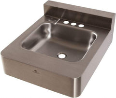 Acorn Engineering - 5" Long x 14" Wide Inside, 1 Compartment, Grade 304 Stainless Steel ADA Lavatory Sink-Wall Mount - 16 Gauge, 22" Long x 18" Wide x 26" High Outside, 5" Deep - Top Tool & Supply