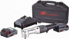 Ingersoll-Rand - 3/8" Drive 20 Volt Angled Cordless Impact Wrench & Ratchet - 1,900 RPM, 3,000 BPM, 180 Ft/Lb Torque, 2 Lithium-Ion Batteries Included - Top Tool & Supply