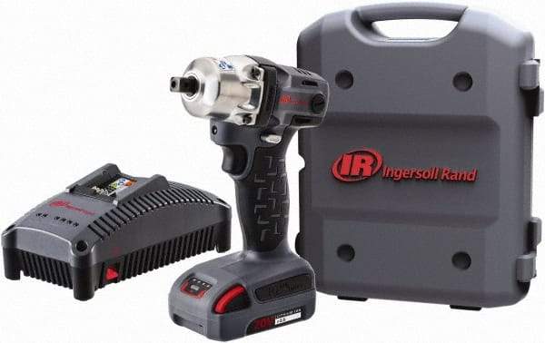 Ingersoll-Rand - 1/2" Drive 20 Volt Pistol Grip Cordless Impact Wrench & Ratchet - 1,900 RPM, 2,900 BPM, 160 Ft/Lb Torque, 1 Lithium-Ion Battery Included - Top Tool & Supply