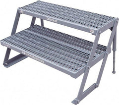 Cotterman - 23" 2 Step Platform - Work Platform, 800 Lb Capacity, 38" Base Width x 21" Base Depth - Top Tool & Supply