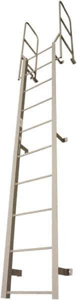 Cotterman - 109" 6 Step Fixed Ladder - Dock Ladder, 300 Lb Capacity, 27" Base Width x 18" Base Depth - Top Tool & Supply