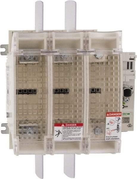 Schneider Electric - 3 Pole, 600 Volt, 200 Amp, Pressure Plate Fuse Holder - Compatible with J Class, 196mm Wide Fuse - Top Tool & Supply