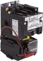 Square D - 24 Coil VAC at 60 Hz, 9 Amp, Nonreversible Open Enclosure NEMA Motor Starter - 3 Phase hp: 1-1/2 at 200 VAC, 1-1/2 at 230 VAC, 2 at 460 VAC, 2 at 575 VAC - Top Tool & Supply