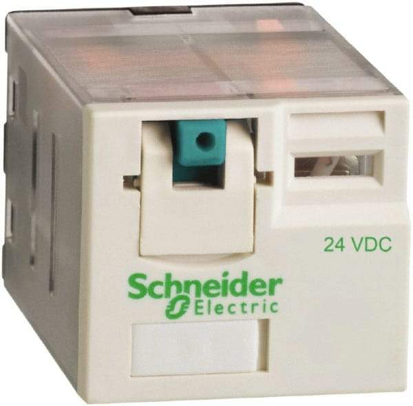 Schneider Electric - 3,750 VA Power Rating, Electromechanical Plug-in General Purpose Relay - 15 Amp at 250 VAC & 28 VDC, 3CO, 24 VDC - Top Tool & Supply