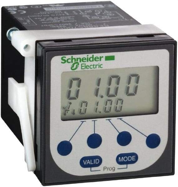 Schneider Electric - 100 hr Delay, Time Delay Relay - 8 Contact Amp, 24 VDC & 24 to 240 VAC at 50/60 Hz - Top Tool & Supply